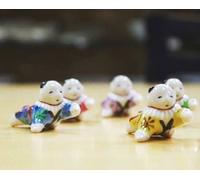 Kyoto Kiyomizu Yaki Oggetto Hashioki 5 Set Old Moda Bambino Bacchette Riposo