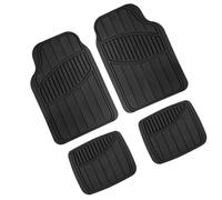 Kyoto, serie tappeti universali in pvc 4 pezzi - Nero