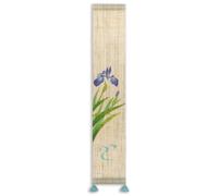 Kyoto Tappezzeria da Parete Piccolo Dipinto a Mano Lino Giapponese Iris Molla