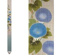 Kyoto Tappezzeria Mattina Glory Fiore Azzurro Cielo Colore Dipinto Lino Giappone