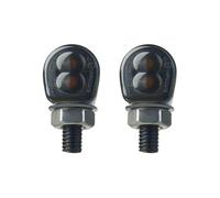 KYPSZQPSH 2 pezzi 8 mm mini indicatori di direzione a LED for moto luci lampeggianti 12 V ambra lampada di segnalazione lampeggiante