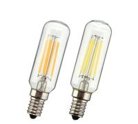 KYPSZQPSH 2pc Vintage Glass T25 Lampada a LED Tubolare Lampadine a filamento LED 4W 8W Lampadario retrò Lampada a sospensione E14 220V Lampadina Edison bianco freddo caldo(Color:Warm White,Size:E14 8W