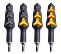 KYPSZQPSH 4 pezzi 12V indicatori di direzione for motocicletta 12LED indicatori di direzione for motocicletta