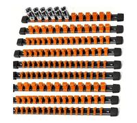 KYPSZQPSH Set porta bussole in plastica da 9 pezzi compatibile con supporti multiuso da 1/2", 3/8" e 1/4"(Orange)