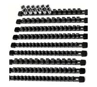 KYPSZQPSH Set porta bussole in plastica da 9 pezzi compatibile con supporti multiuso da 1/2", 3/8" e 1/4"(Black)