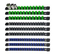 KYPSZQPSH Set porta bussole in plastica da 9 pezzi compatibile con supporti multiuso da 1/2", 3/8" e 1/4"(Black+Green+Blue)