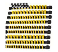 KYPSZQPSH Set porta bussole in plastica da 9 pezzi compatibile con supporti multiuso da 1/2", 3/8" e 1/4"(Yellow)
