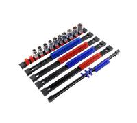 KYPSZQPSH Set porta bussole in plastica da 9 pezzi compatibile con supporti multiuso da 1/2", 3/8" e 1/4"(Black+Red+Blue)