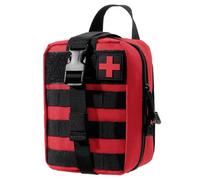 Kyrio Borsa di Pronto Soccorso, Tasca Molle Tattica Pacchetto Medico all'aperto, Borsa per Attrezzi EMT Rip-Away per Medicina, Pacchetto di Strumenti di Salvataggio per Arrampicata, Rosso