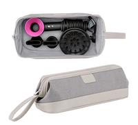 Kyrio Dyson Supersonic, custodia universale con cerniera, compatibile con asciugacapelli per Dyson Airwrap Styler, custodia organizer portatile da viaggio per cosmetici, grigio, 36*16*12.5cm, Moderno