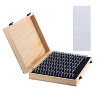 Kyrio - Scatola portamonete in legno, può contenere 100 monete, organizer con capsule rotonde in plastica, per collezionisti di monete, 18 mm / 21 mm / 25 mm / 27 mm / 30 mm
