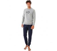 KYROS 3108 Pigiama da Uomo in Cotone Art. KYP865 Grigio Chiaro Melange XL