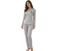Kyros 3108 Pigiama Donna Lungo Invernale 100% Cotone Interlock