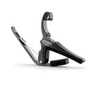 Kyser Quick-Change Capotasto per chitarra acustica a sei corde, Nero Cromato, KG6BC