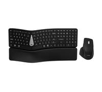 KYSONA Tastiera ergonomica con mouse wireless combinato, tastiera Bluetooth split con poggiapolsi, mouse Ergo DPI a 4 livelli per computer Windows Mac OS, nero