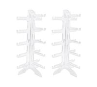 KYSUN 2 Pezzi Espositore per Occhiali,Espositore per Occhiali da Sole in Plastica,Espositore Occhiali 5 Strati per la Visualizzazione o la Conservazione degli Occhiali