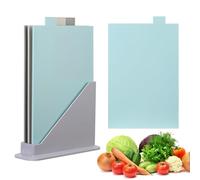 KYSUN 3 Pezzi Plastica Taglieri con Supporto, Set Taglieri Cucina con Piedini Antiscivolo, Set di Tagliere Professionale con Supporto, Taglieri Plastica, Tagliere Cucina per Carne Verdure Frutta