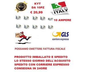 KYT 10PZ Adattatore Tripla Spina 10A 2 Presa 10/16A Bipasso+Bipasso Schuko 250v