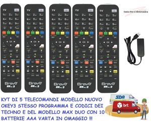 KYT 5 Pz Telecomandi universali Bravo programmabili + Programmatore e Batterie