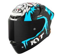 KYT TT-Revo Masia Replica Winter Test, casco integrale M male Opaco Nero/Azzurro/Bianco