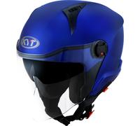 Casco Jet KYT D-CITY Plain Blue Metal
