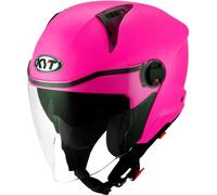 KYT D-City Plain, casco jet M male Fucsia Fluo