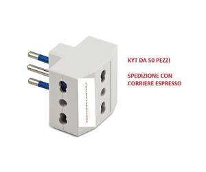 KYT DA 50 Adattatore Tripla Spina 10A 3 Presa 10/16A Bipasso 250v