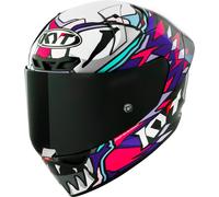 KYT KX-1 Race GP Bastianini Replica 2023 Casco, bianco/rosa, Taglia M (57/58)