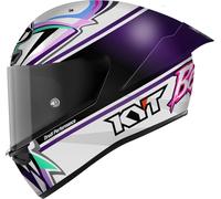 KYT KX-1 Race GP Bastianini Replica 2024 Casco, bianco/viola, Taglia M (57/58)