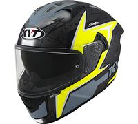 KYT NF-R Mindset Casco (Gray/Yellow,XS (53/54))