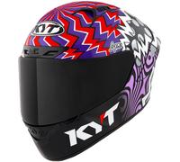KYT NZ Race Savadori Replica Casco, nero-turchese-porpora, taglia XS per maschi