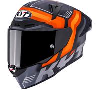 KYT R1R Carbon Accelerator, casco integrale L female Opaco Grigio Scuro/Arancione/Grigio Chiaro