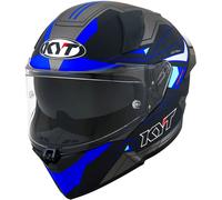 KYT R2R LED, casco integrale L male Opaco Nero/Grigio/Blu