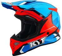 Casco Off-Road KYT SKYHAWK Glowing Blue/Orange Fluo Taglia:S
