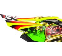 KYT Strike Hawk, peak male Roulette Yellow/Green/Red