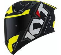 KYT TT Course Electron Casco (Black Matt/Yellow,XL)