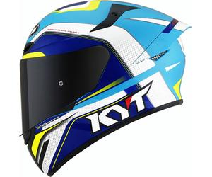 KYT TT Course Grand Prix Casco, bianco-blu, taglia XS per maschi