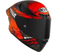 KYT TT-Revo Combustion, casco integrale XS male Opaco Nero/Bianco/Rosso