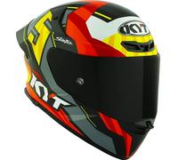 KYT TT-Revo Flux, casco integrale M male Nero/Grigio/Rosso/Giallo