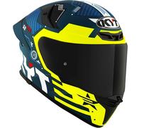 KYT TT-Revo Fuselage, casco integrale M male Opaco Verde Scuro/Blu/Giallo