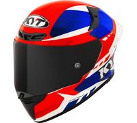KYT TT-Revo Gear Casco, rosso-blu, taglia L