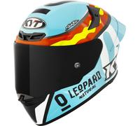 KYT TT-Revo Leopard Replica Spaniard, casco integrale M male Bianco/Azzurro/Rosso/Giallo