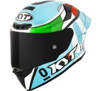 KYT TT-Revo Leopard Replica Casco, verde/rosso, M (57/58)
