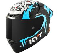 KYT TT-Revo Masia Replica Winter Test, casco integrale XXL male Opaco Nero/Azzurro/Bianco