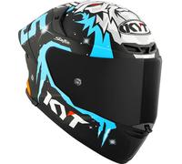 KYT TT-Revo Masia Replica Winter Text, casco integrale XS male Opaco Nero/Azzurro/Bianco