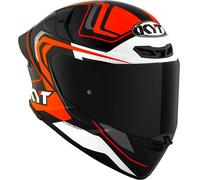 KYT TT-Revo Overtech, casco integrale M male Nero/Bianco/Arancione