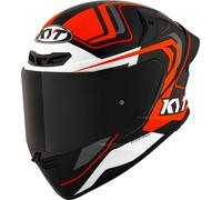 KYT TT-Revo Overtech Casco, nero-arancione, taglia 2XL per maschi