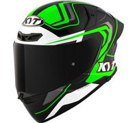 KYT TT-Revo Overtech Casco, nero/verde, Taglia XXL (63)