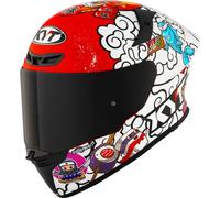 KYT TT-Revo Sushi Time Casco, bianco-rosso, taglia 2XL per maschi