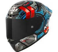 KYT TT-Revo Synchrotron, casco integrale XS male Nero/Blu/Grigio/Rosso